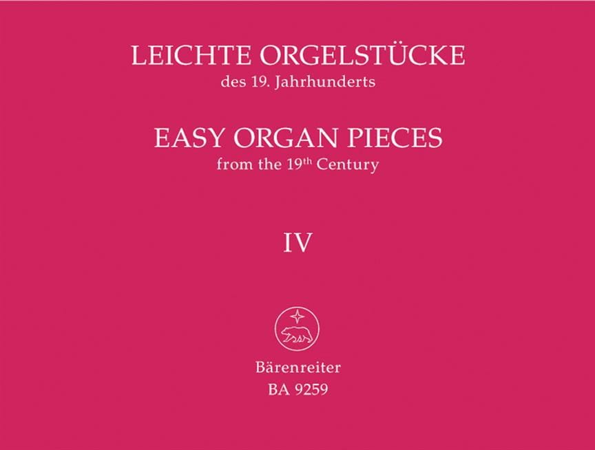 Leichte Orgelstücke des 19 Jahrhunderts - Volume 4 Partition Orgue