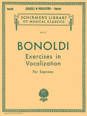 Exercices In Vocalization. Soprano Bonoldi Partition Pédagogie
