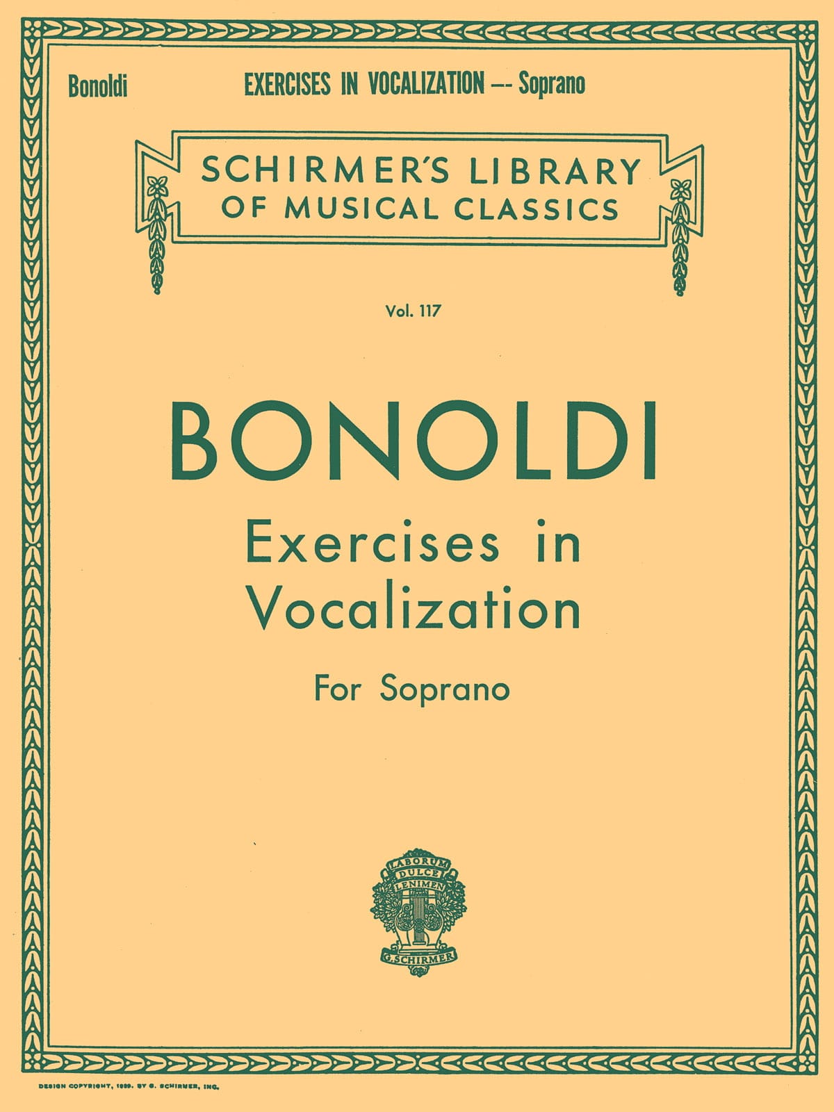 Exercices In Vocalization. Soprano Bonoldi Partition Pédagogie