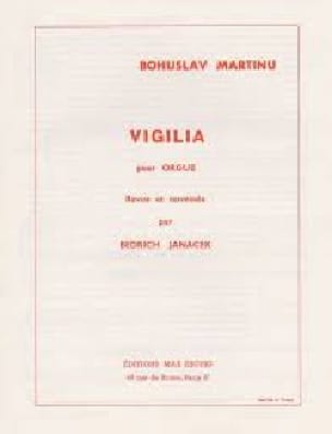 Vigilia. Orgue MARTINU Partition Orgue