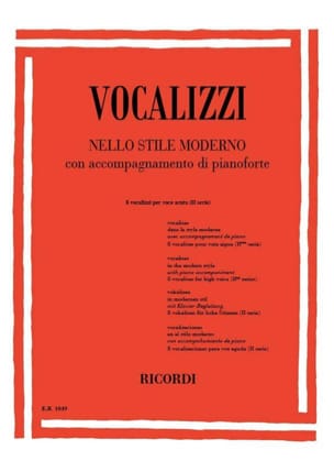 Vocalises En Style Moderne 2ème Série. Partition Pédagogie