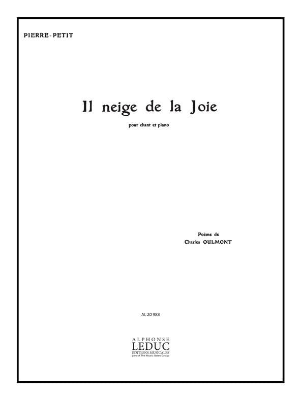 Il Neige De La Joie Petit-Pierre Partition Mélodies