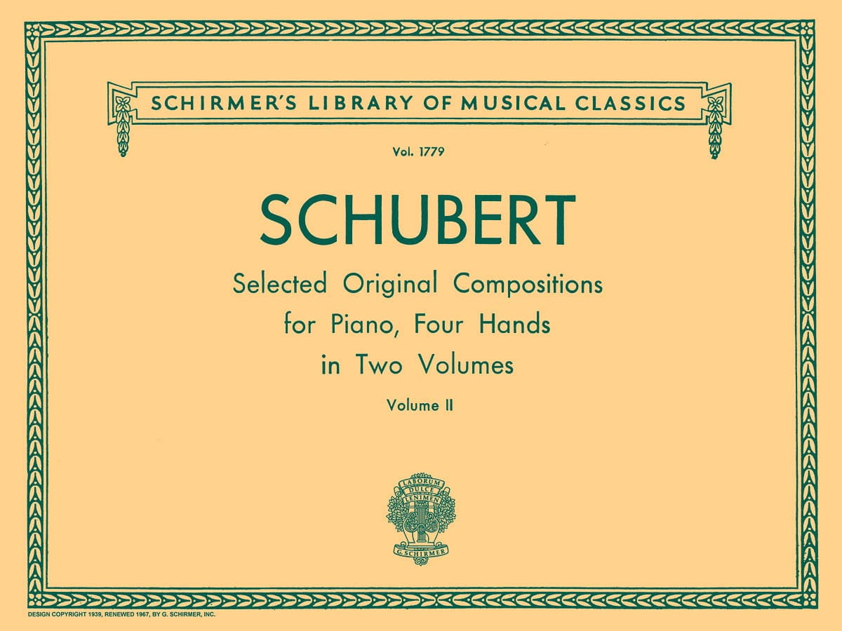 Oeuvres Pour 4 Mains Volume 2 - SCHUBERT - Partition - Piano