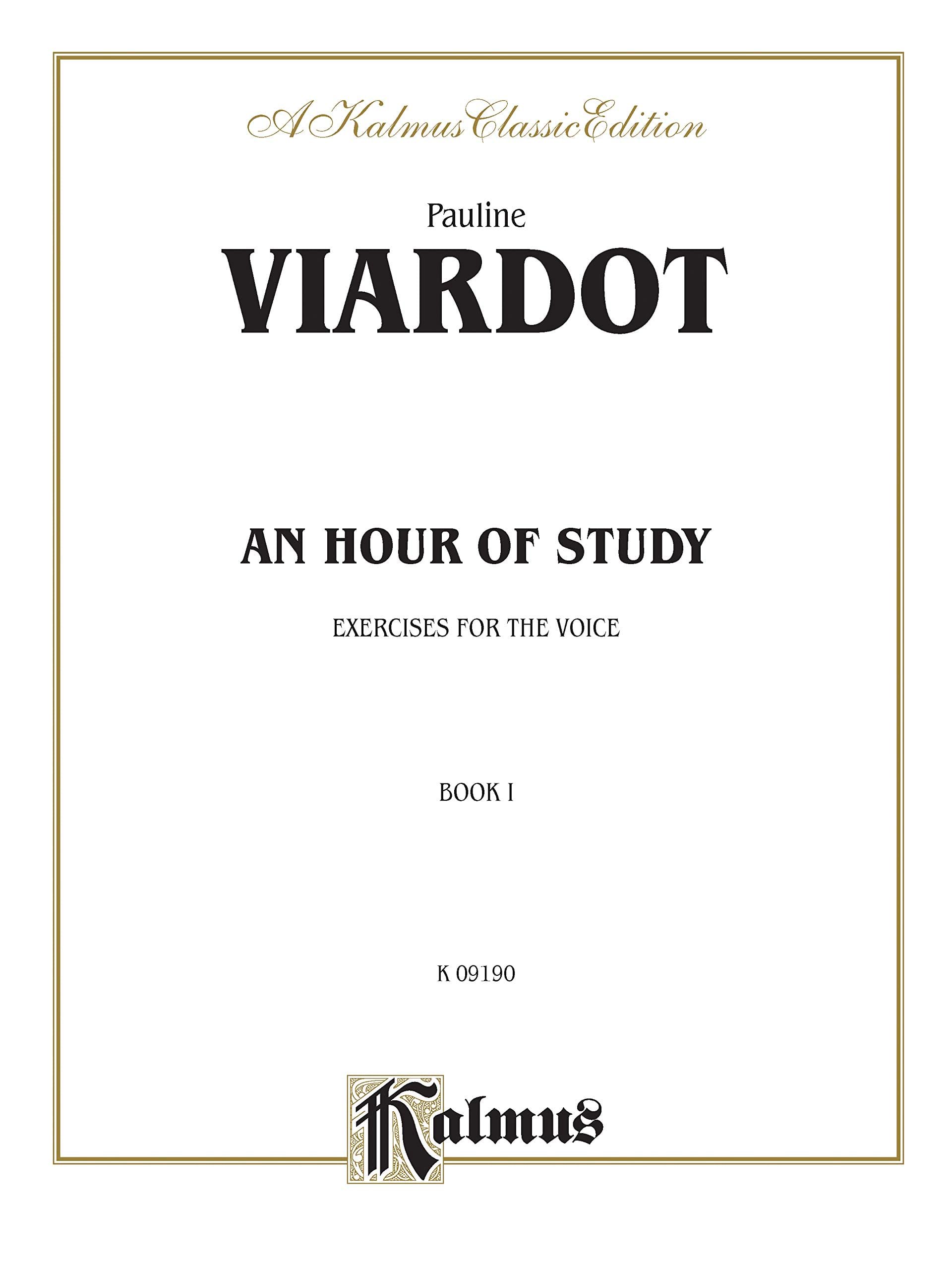 An Hour Of Study Volume 1 Pauline Viardot Partition Pédagogie
