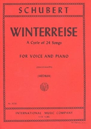 Winterreise Opus 89. Voix Moyenne SCHUBERT Partition Mélodies