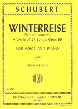 Winterreise Opus 89. Voix Grave SCHUBERT Partition Mélodies