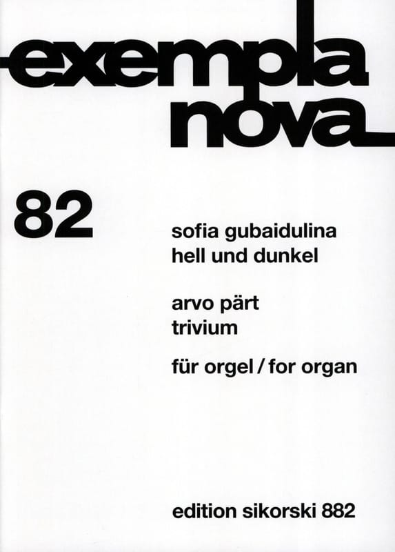 Hell Und Dunkel - Trivium - Gubaidulina Sophia / Pärt Arvo - Partition
