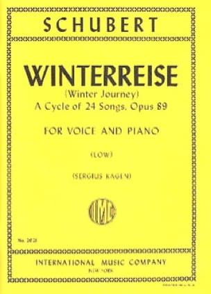 Winterreise Opus 89. Voix Grave SCHUBERT Partition Mélodies