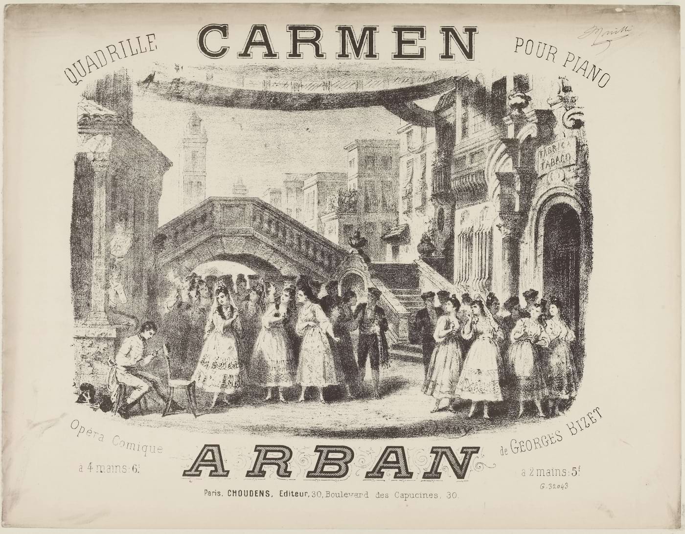 Quadrille (Carmen) - 4 Mains BIZET Partition Piano
