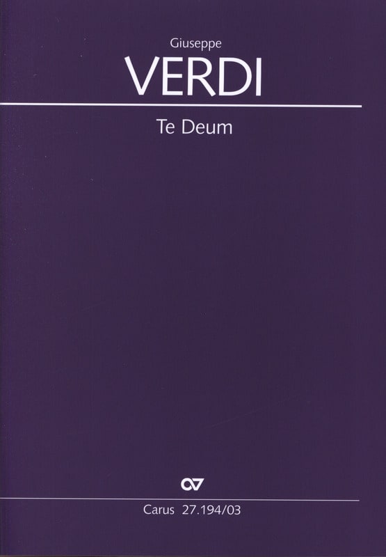 Te Deum - Choeur VERDI Partition Chœur