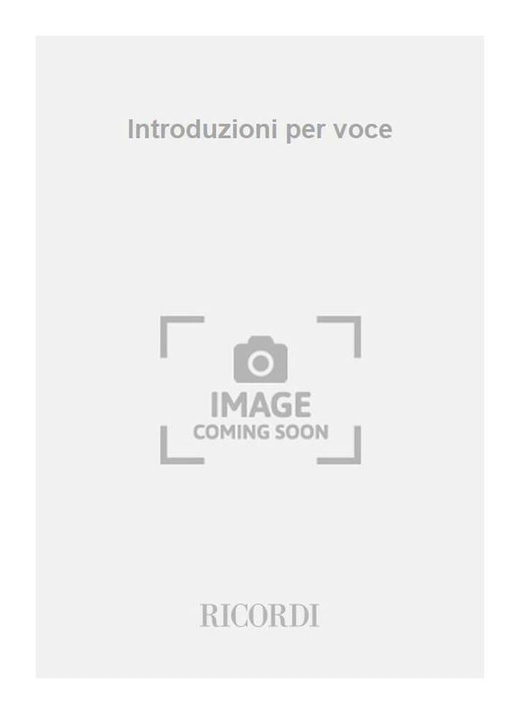 Introductions. Conducteur VIVALDI Partition Musique de chambre vocale