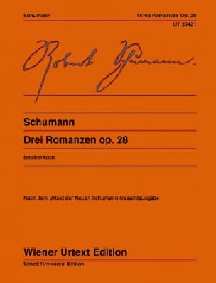 3 Romances opus 28- Piano SCHUMANN Partition Piano