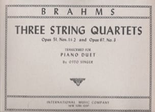 3 String Quartets. 4 Mains BRAHMS Partition Piano