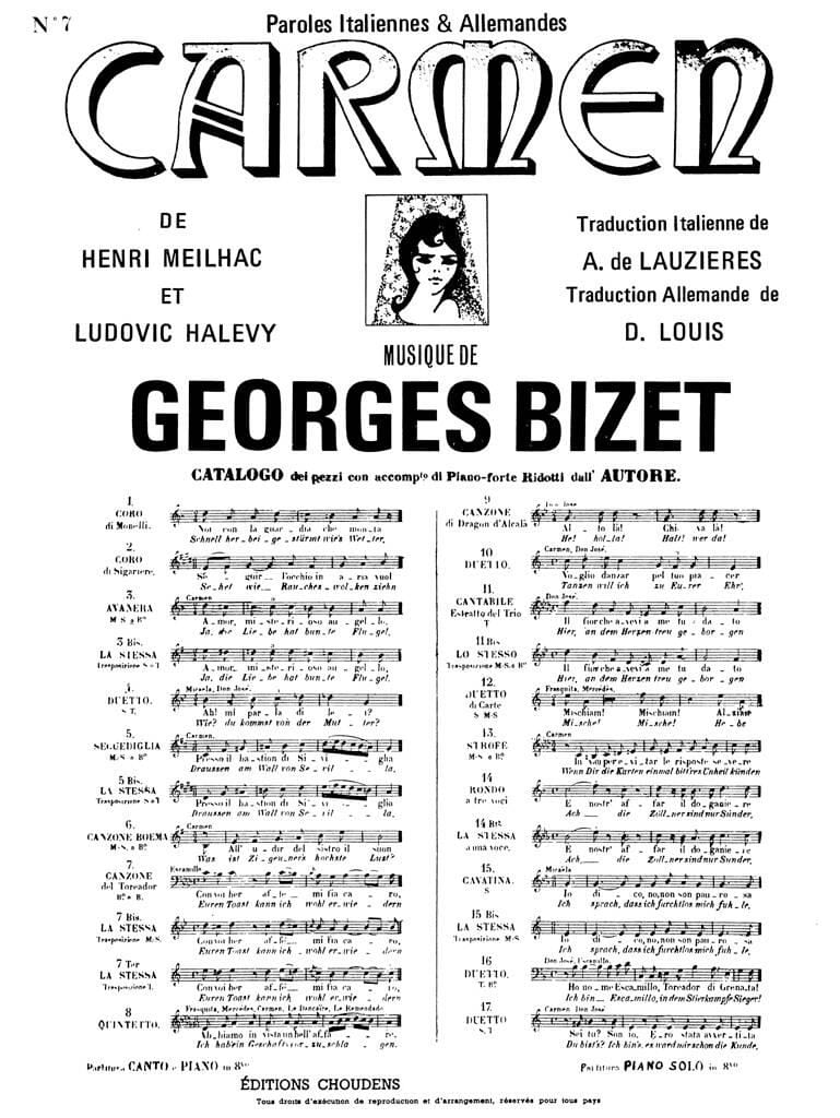Votre Toast, je peux vous le rendre. Carmen - Bizet Georges