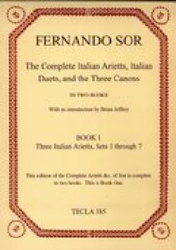 The Complete Italian Ariets, Duets And The 3 Canons Volume 1 - SOR