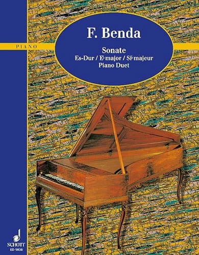 Sonate Si Bémol Majeur. 4 Mains - Georg Benda - Partition - Piano