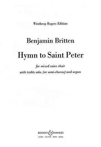 Hymn To St. Peter Opus 56a - BRITTEN - Partition - Chœur