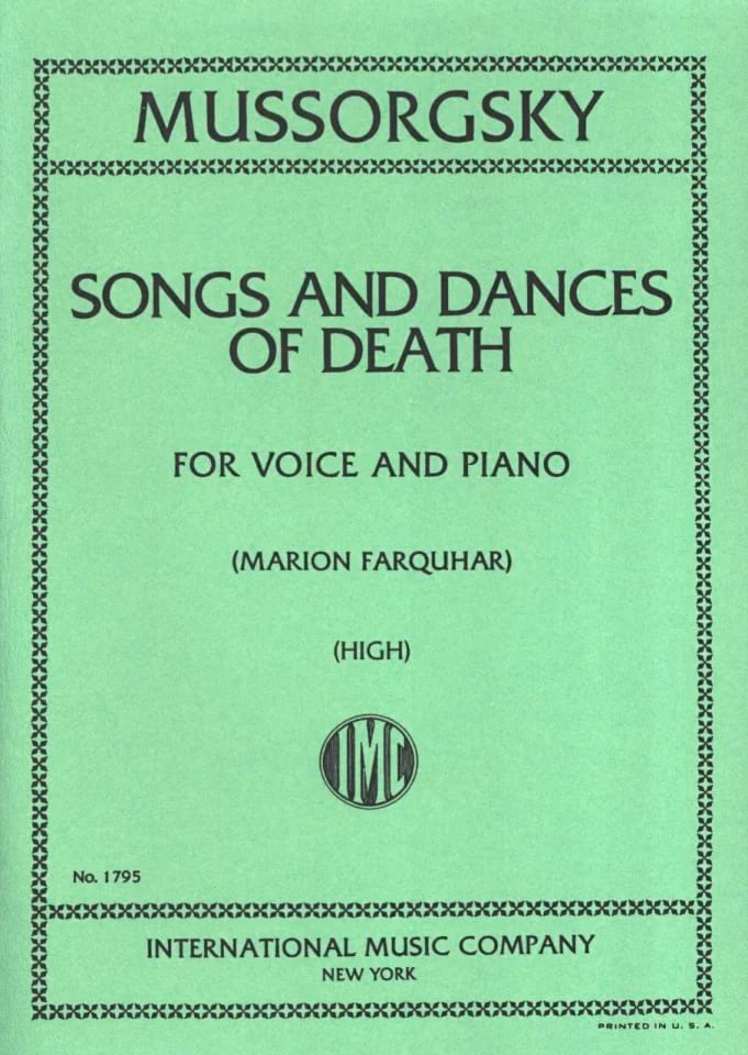 Chants et Danses de la Mort. Voix Haute MOUSSORGSKI Partition Mélodies