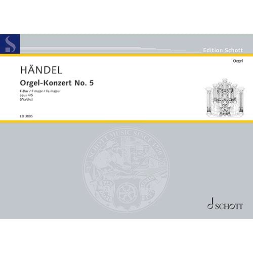 Concerto N° 5 Fa majeur Op. 4-5 HAENDEL Partition Orgue