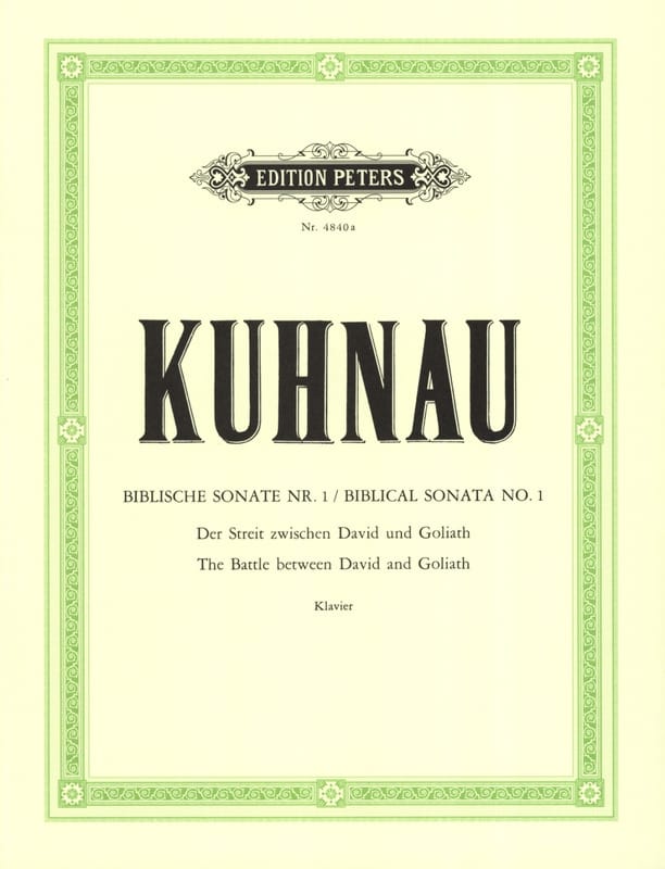Biblische Sonate N° 1 Johann Kuhnau Partition Clavecin