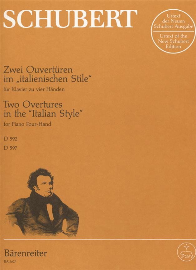 2 Ouvertures Dans le Style Italien D 592 ; 597 - SCHUBERT - Partition