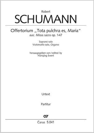 Tota pulchra es, Maria Robert Schumann Partition Mélodies