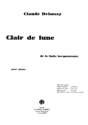 Clair de Lune. 4 Mains - DEBUSSY - Partition - Piano