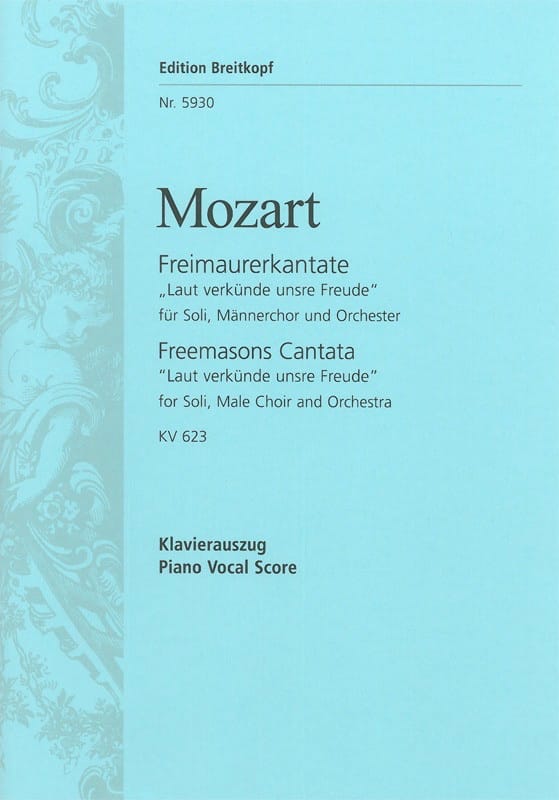 Freimaurerkantate KV 623 - MOZART - Partition - Chœur