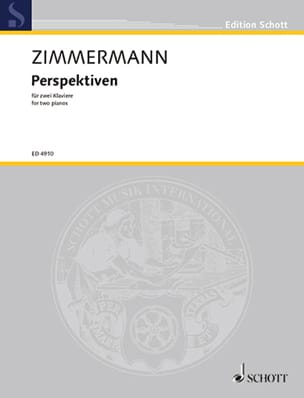 Perspectives 1955/56. 2 Pianos Bernd Alois Zimmermann Partition Piano