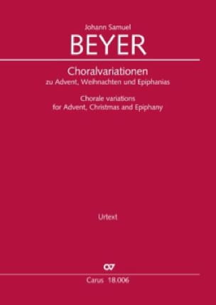 Choralvariationen Johann Samuel Beyer Partition Orgue