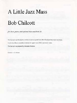 A little Jazz Mass. Partie de basse Bob Chilcott Partition Contrebasse