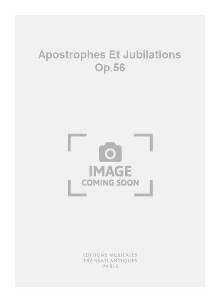 Apostrophes et Jubilations Op. 56 Claude Ballif Partition Orgue