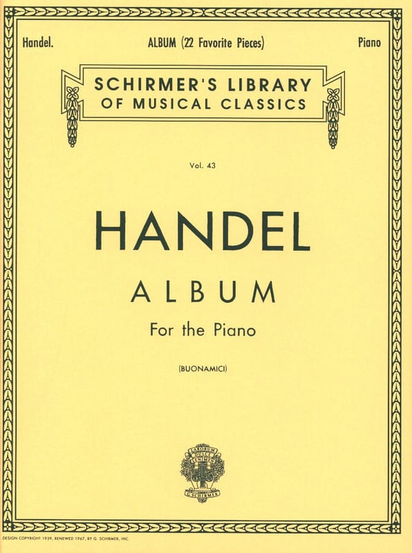 Album For The Piano - HAENDEL - Partition - Piano